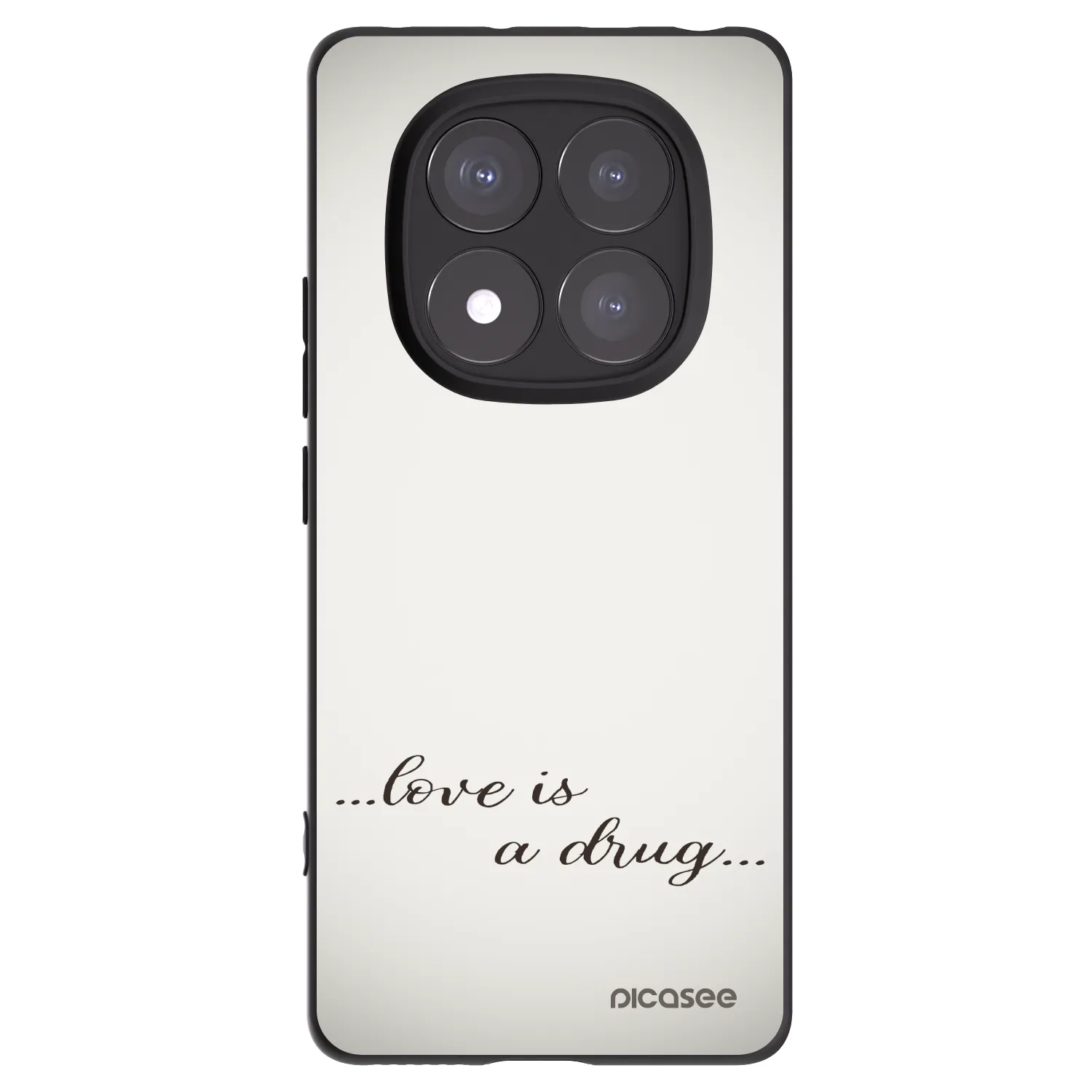 Picasee fekete szilikon tok az alábbi mobiltelefonokra Xiaomi Redmi Note 14 Pro+ 5G - Love is a drug