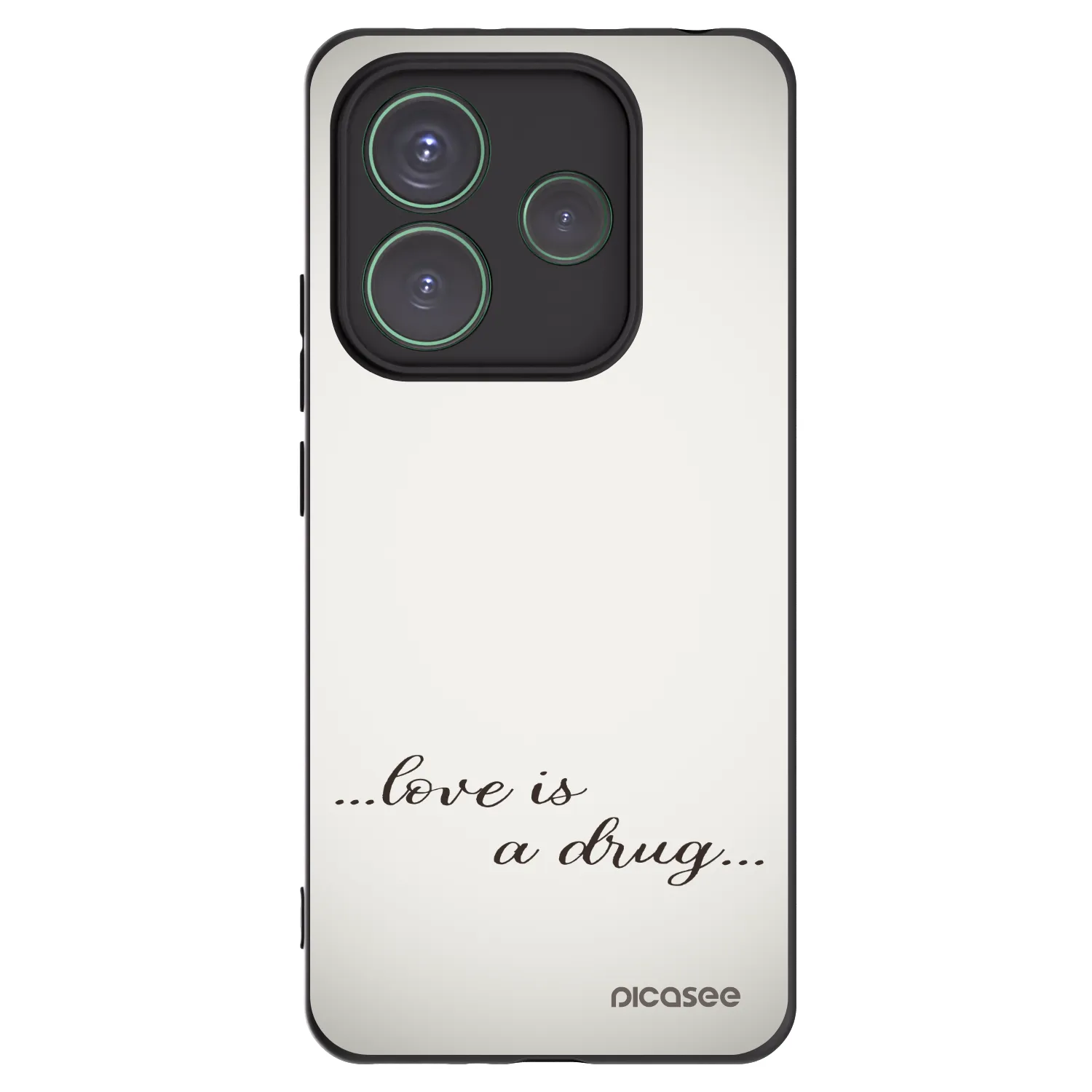 Picasee fekete szilikon tok az alábbi mobiltelefonokra Xiaomi Redmi Note 14 5G - Love is a drug