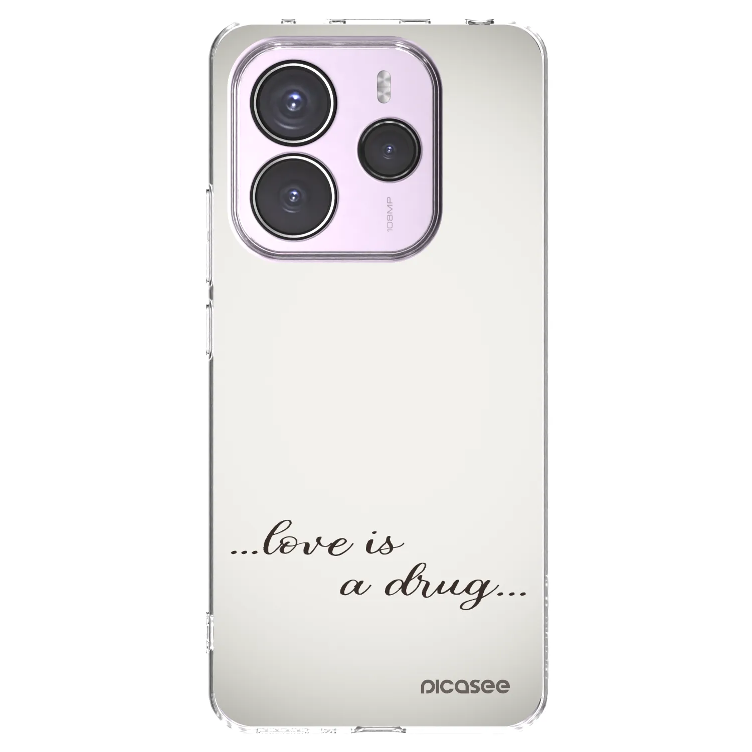 Picasee átlátszó szilikon tok az alábbi mobiltelefonokra Xiaomi Redmi Note 14 5G - Love is a drug