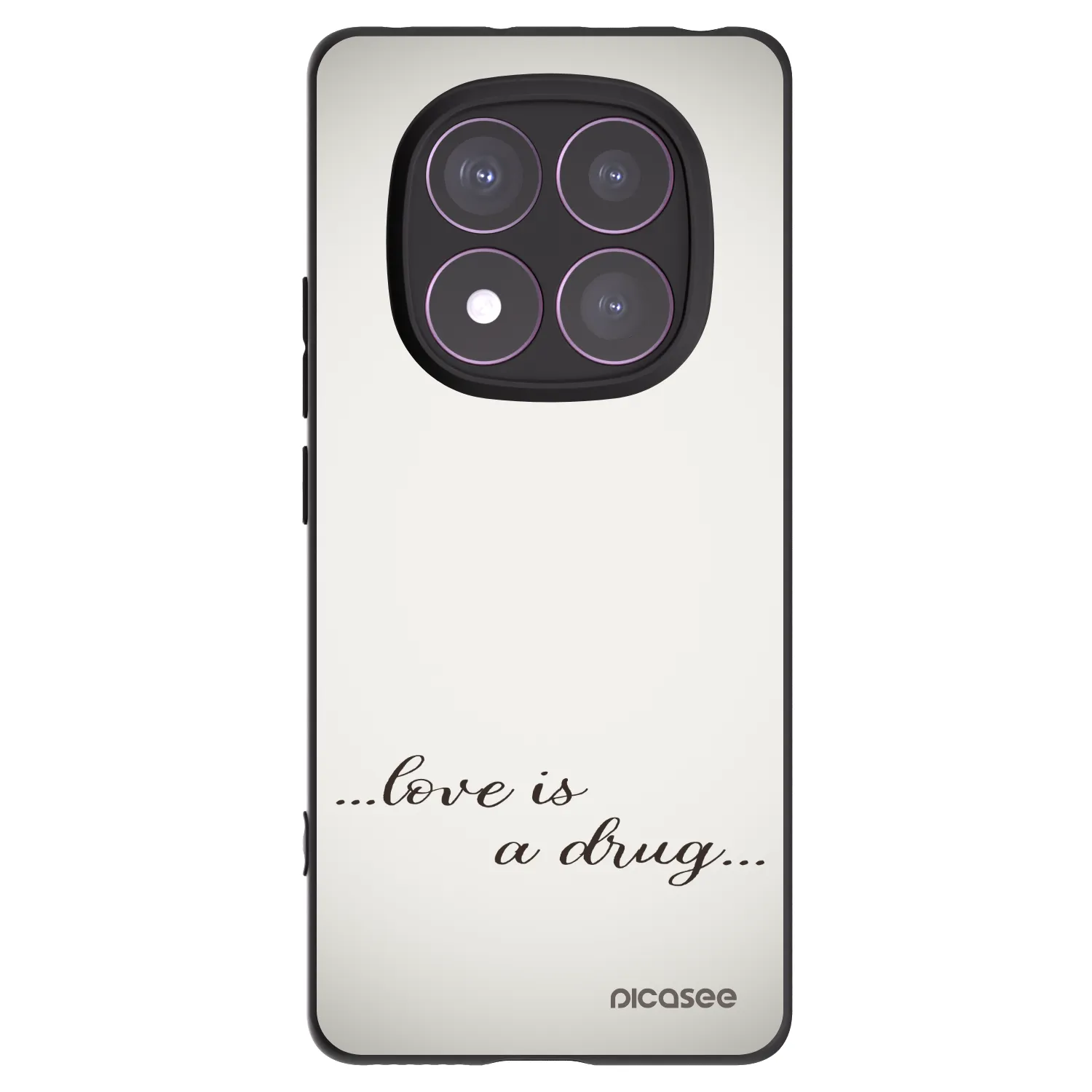 Picasee fekete szilikon tok az alábbi mobiltelefonokra Xiaomi Redmi Note 14 Pro 4G - Love is a drug