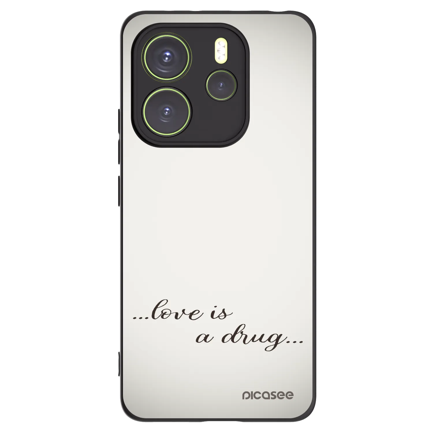 Picasee fekete szilikon tok az alábbi mobiltelefonokra Xiaomi Redmi Note 14 4G - Love is a drug