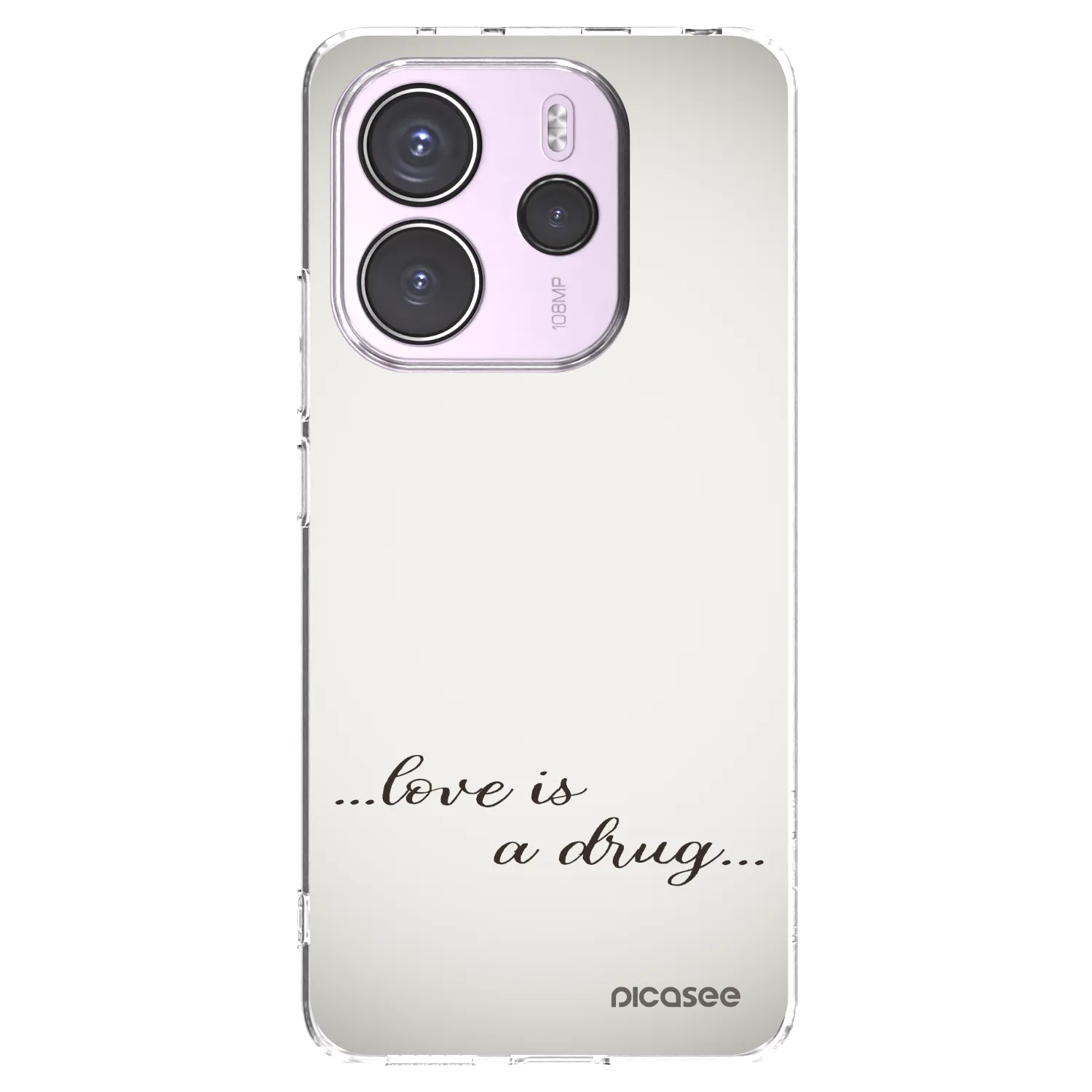 Picasee átlátszó szilikon tok az alábbi mobiltelefonokra Xiaomi Redmi Note 14 4G - Love is a drug