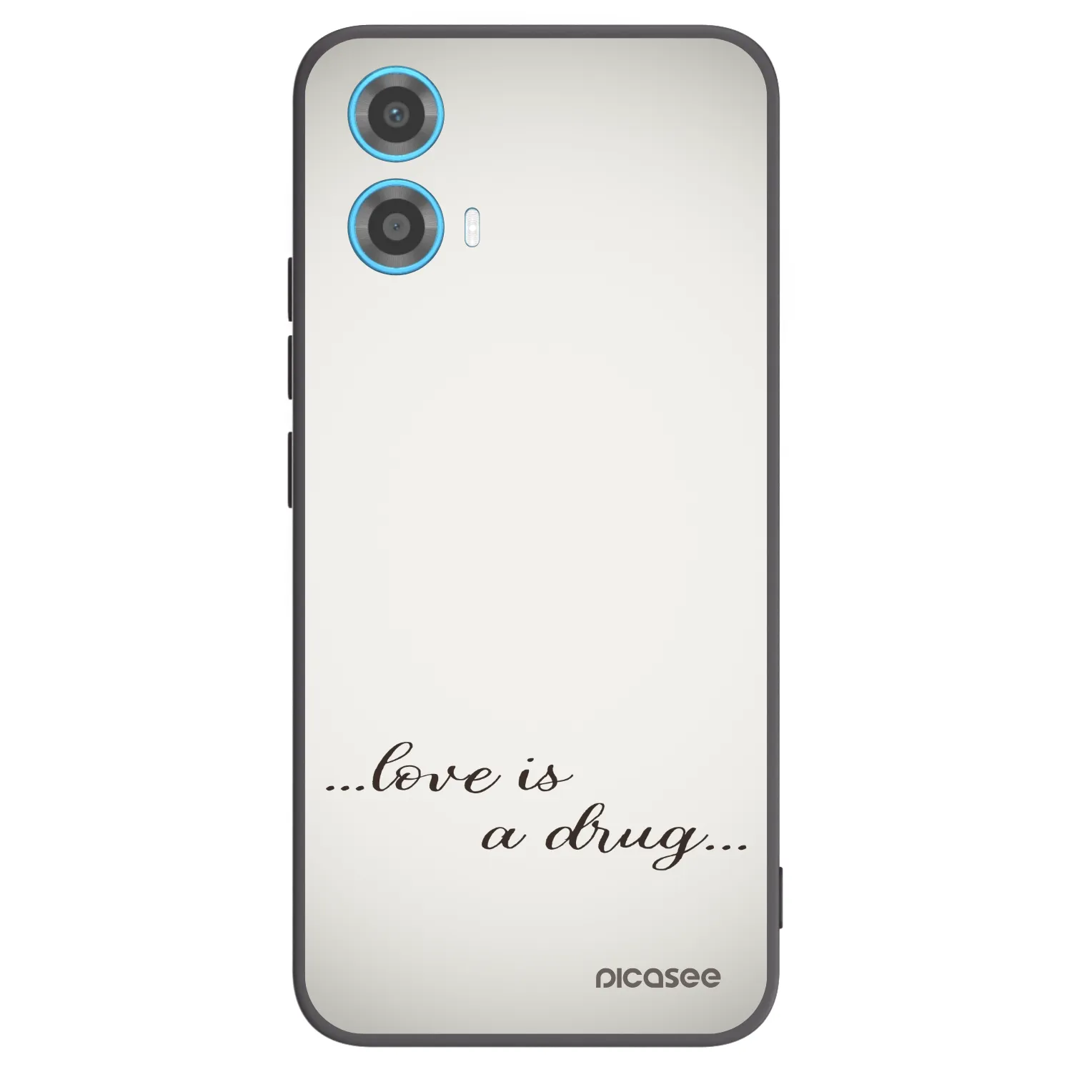 Picasee fekete szilikon tok az alábbi mobiltelefonokra Motorola Moto G34 5G - Love is a drug