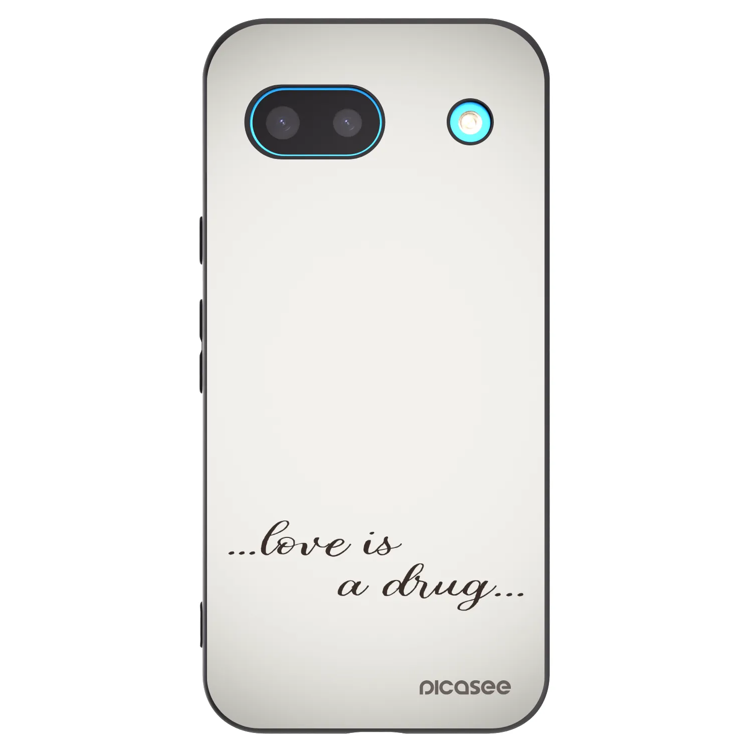 Picasee fekete szilikon tok az alábbi mobiltelefonokra Google Pixel 8a - Love is a drug