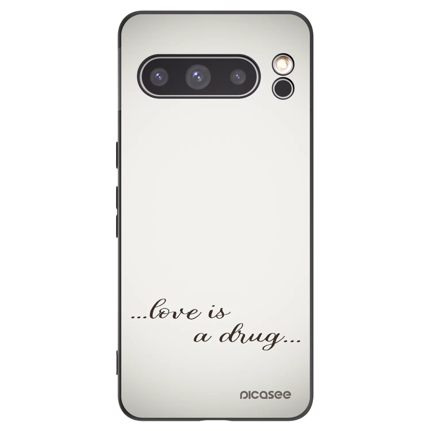 Picasee fekete szilikon tok az alábbi mobiltelefonokra Google Pixel 8 Pro - Love is a drug