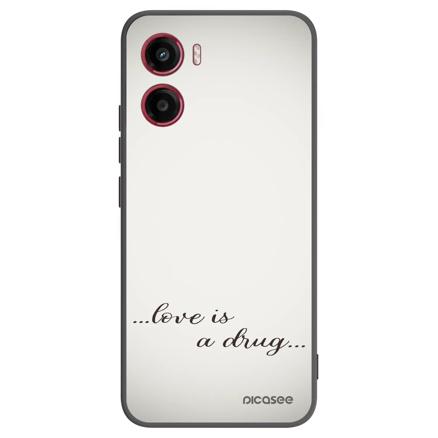 Picasee fekete szilikon tok az alábbi mobiltelefonokra Motorola Moto G05 - Love is a drug