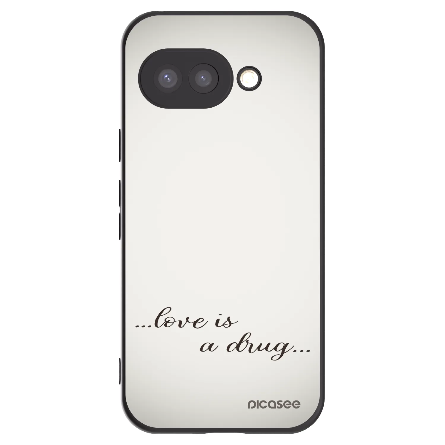 Picasee fekete szilikon tok az alábbi mobiltelefonokra Google Pixel 9a - Love is a drug