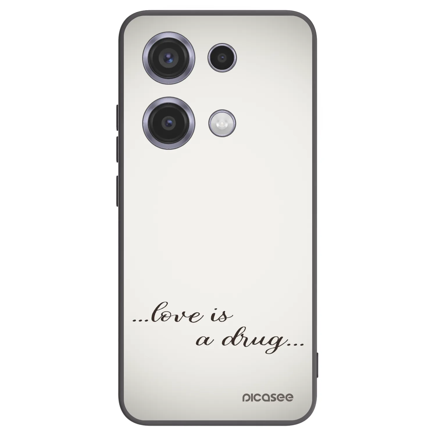 Picasee fekete szilikon tok az alábbi mobiltelefonokra Xiaomi Redmi Note 14S - Love is a drug