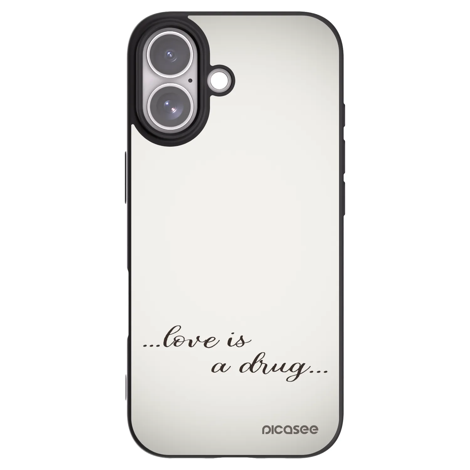 Picasee fekete szilikon tok az alábbi mobiltelefonokra Apple iPhone 17 - Love is a drug