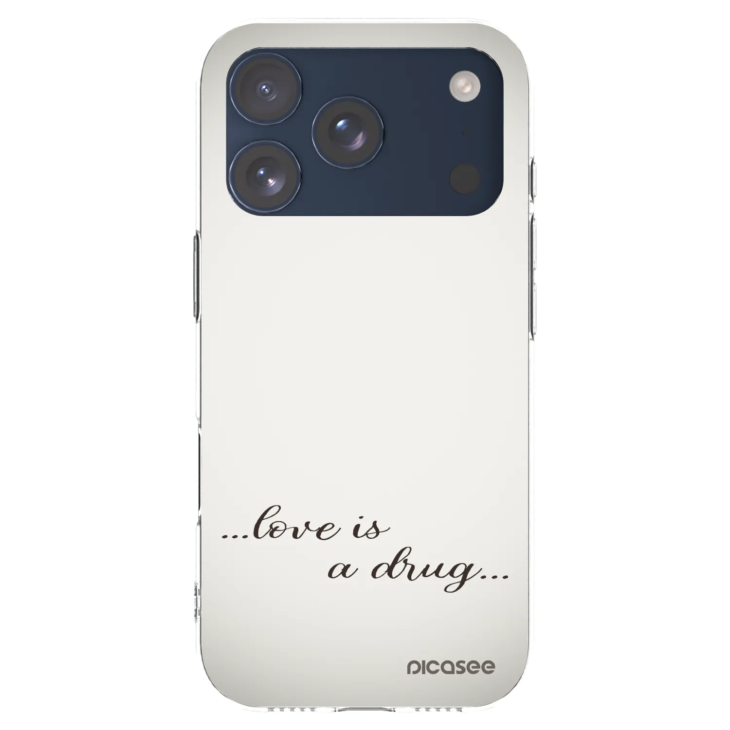 Picasee átlátszó szilikon tok az alábbi mobiltelefonokra Apple iPhone 17 Pro - Love is a drug