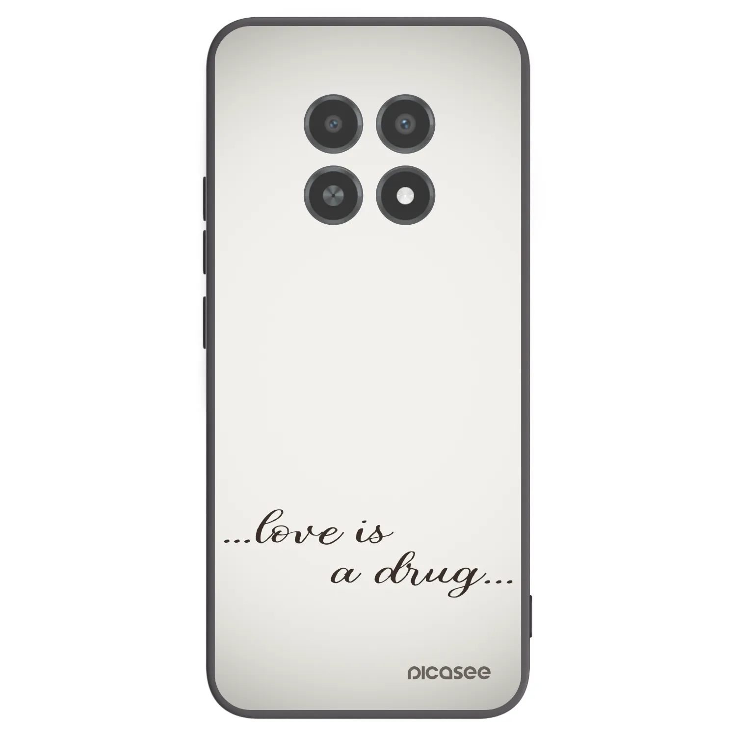 Picasee fekete szilikon tok az alábbi mobiltelefonokra Realme 12X - Love is a drug