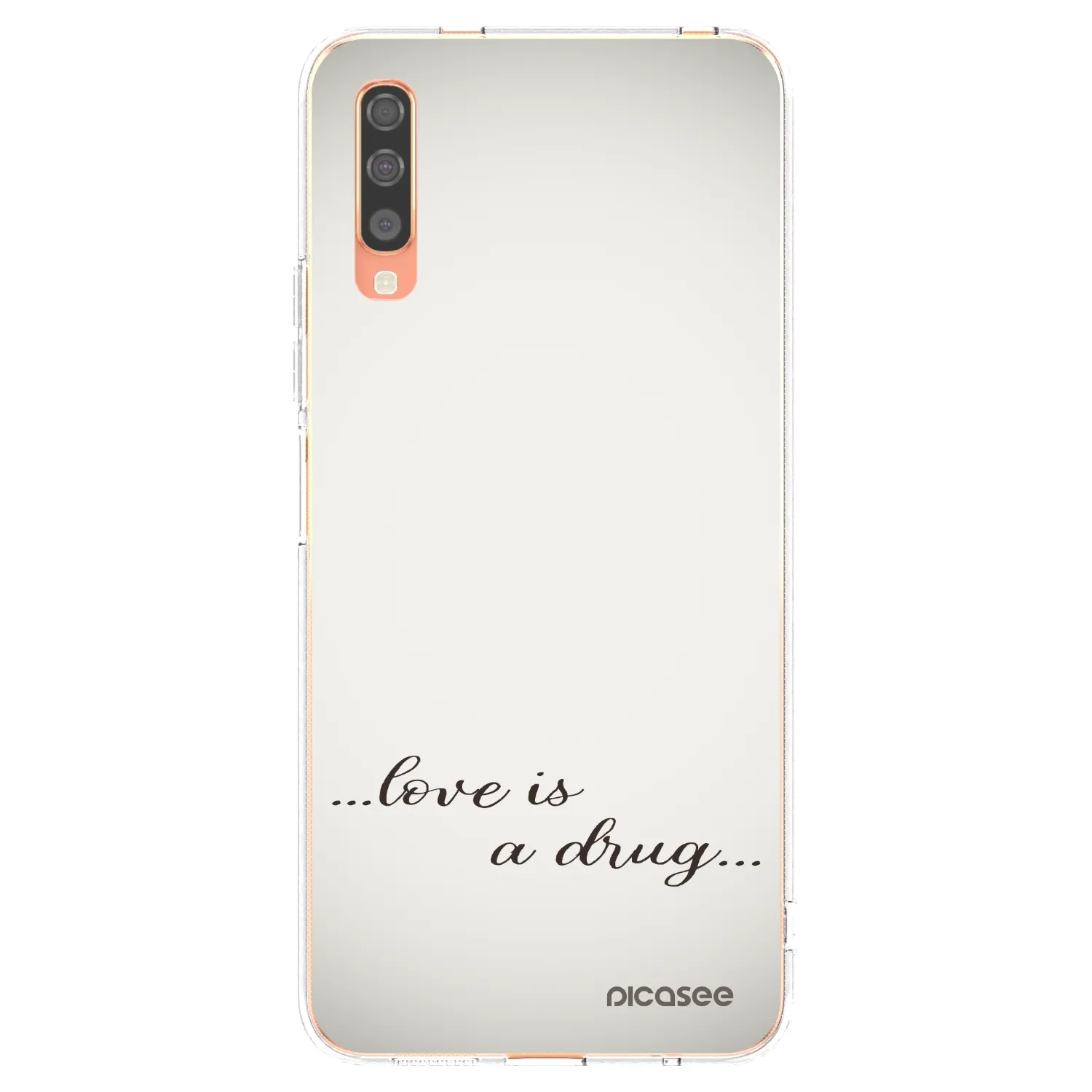 Picasee átlátszó szilikon tok az alábbi mobiltelefonokra Samsung Galaxy A70 A705F - Love is a drug