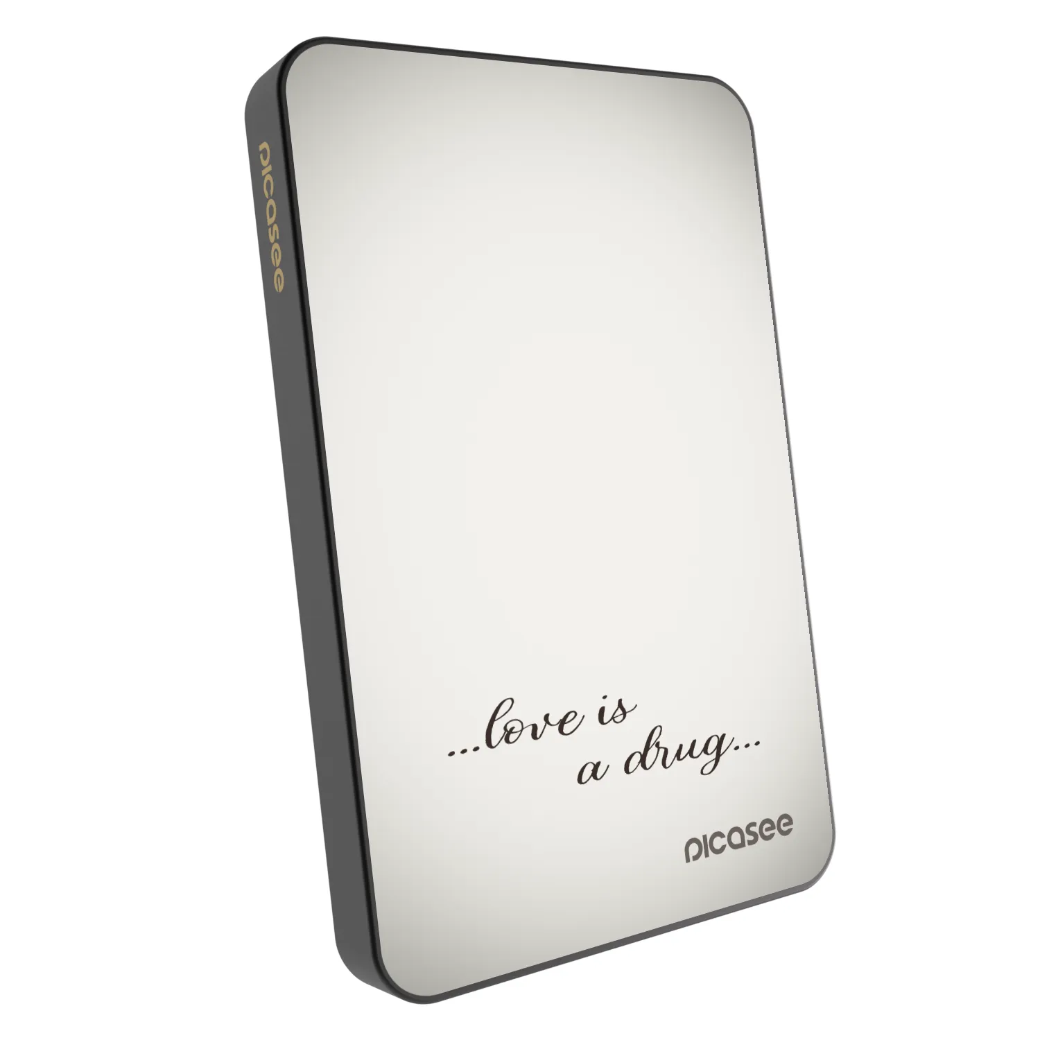 Picasee Powerbank MagSafe 5 000 mAh Szürke - Love is a drug