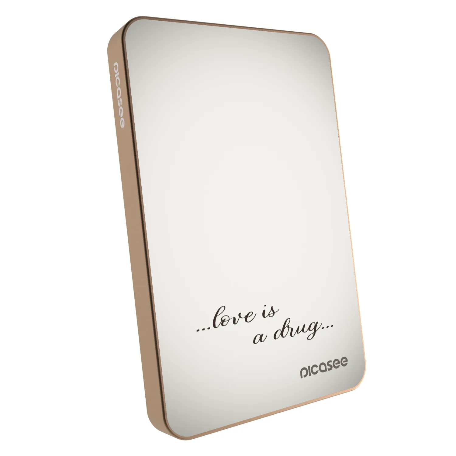 Picasee Powerbank MagSafe 5 000 mAh Aranysárga - Love is a drug