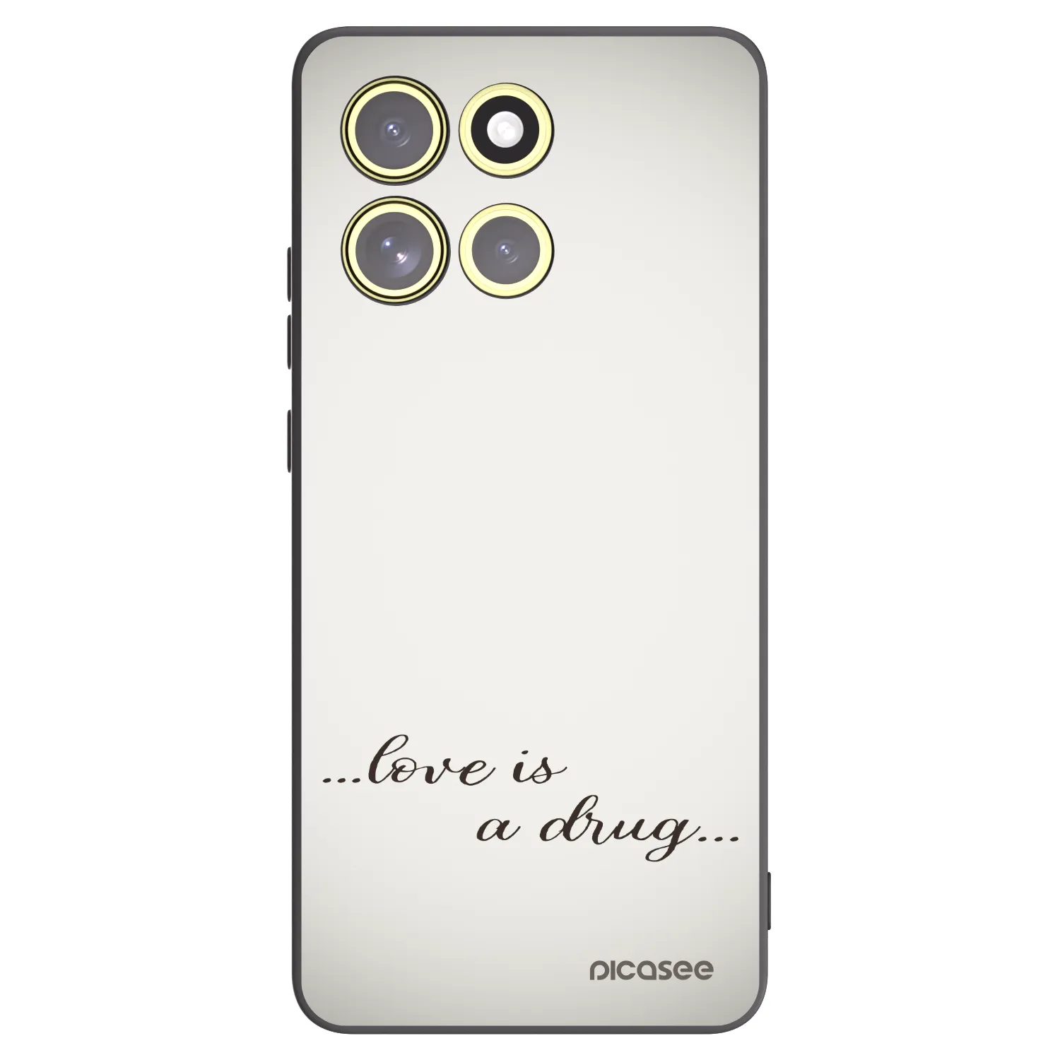 Picasee fekete szilikon tok az alábbi mobiltelefonokra Motorola Moto G86 5G - Love is a drug
