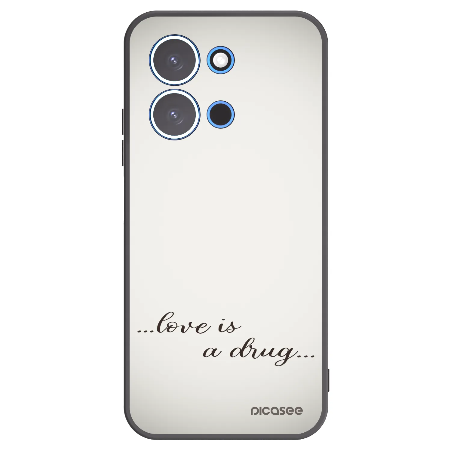 Picasee fekete szilikon tok az alábbi mobiltelefonokra Xiaomi Redmi 15C 4G - Love is a drug