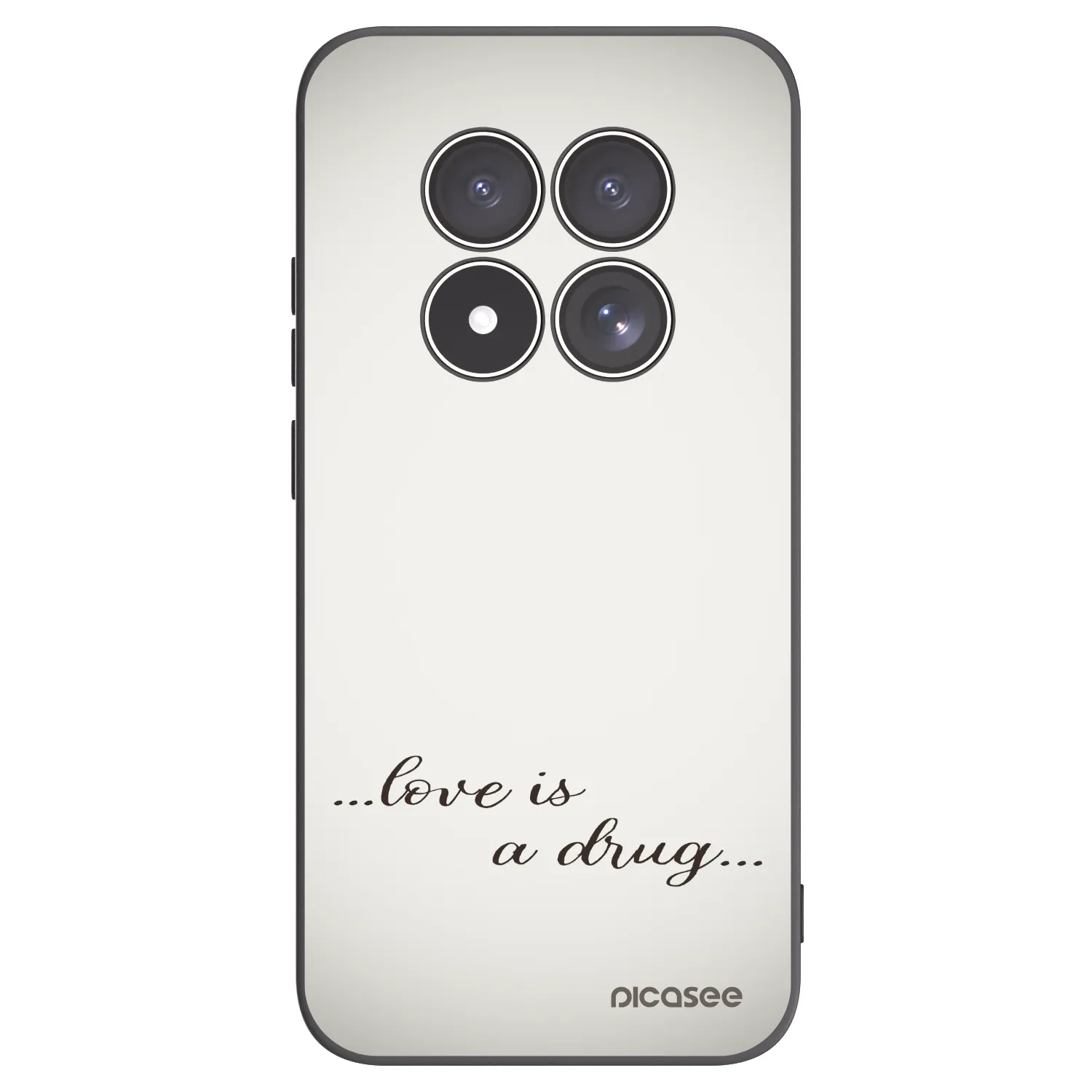 Picasee fekete szilikon tok az alábbi mobiltelefonokra Xiaomi Redmi Note 15 Pro 4G - Love is a drug