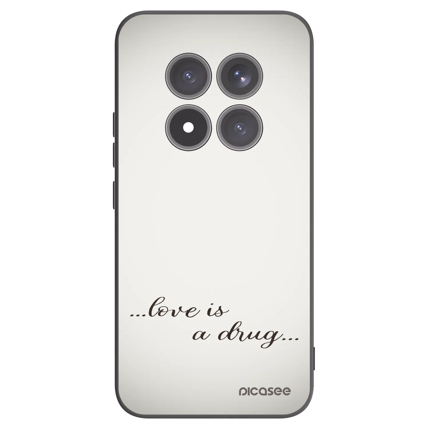 Picasee fekete szilikon tok az alábbi mobiltelefonokra Xiaomi Redmi Note 15 Pro+ - Love is a drug
