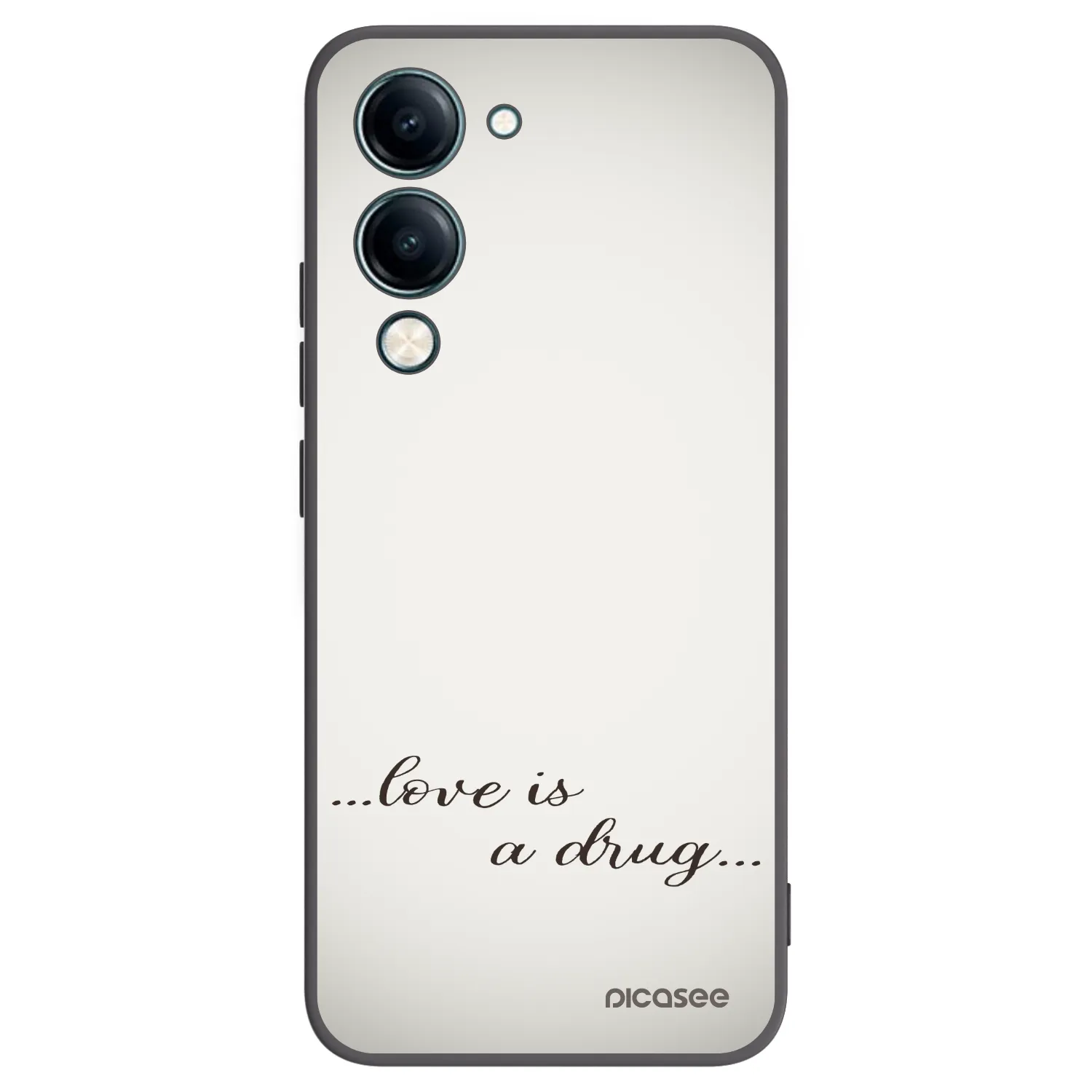 Picasee fekete szilikon tok az alábbi mobiltelefonokra Vivo Y29s 5G - Love is a drug