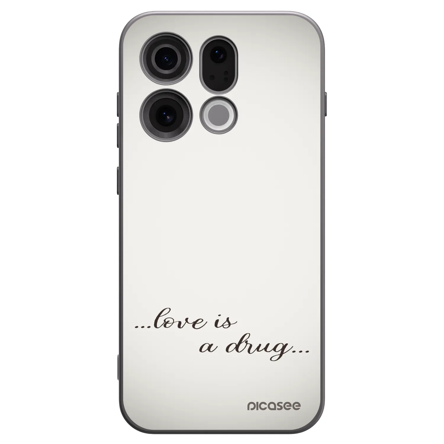 Picasee fekete szilikon tok az alábbi mobiltelefonokra OPPO Find X9 - Love is a drug
