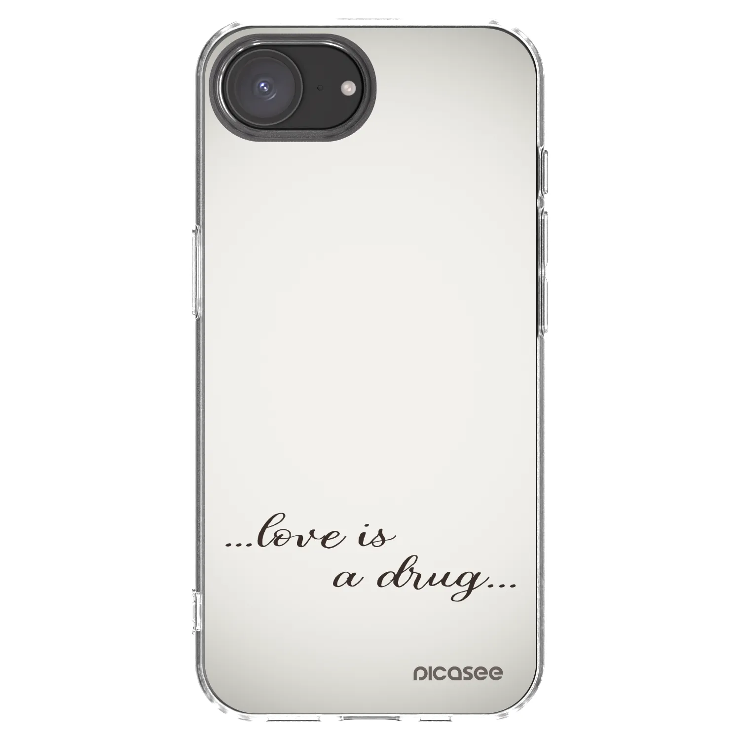 Picasee átlátszó szilikon tok az alábbi mobiltelefonokra Apple iPhone 17e - Love is a drug