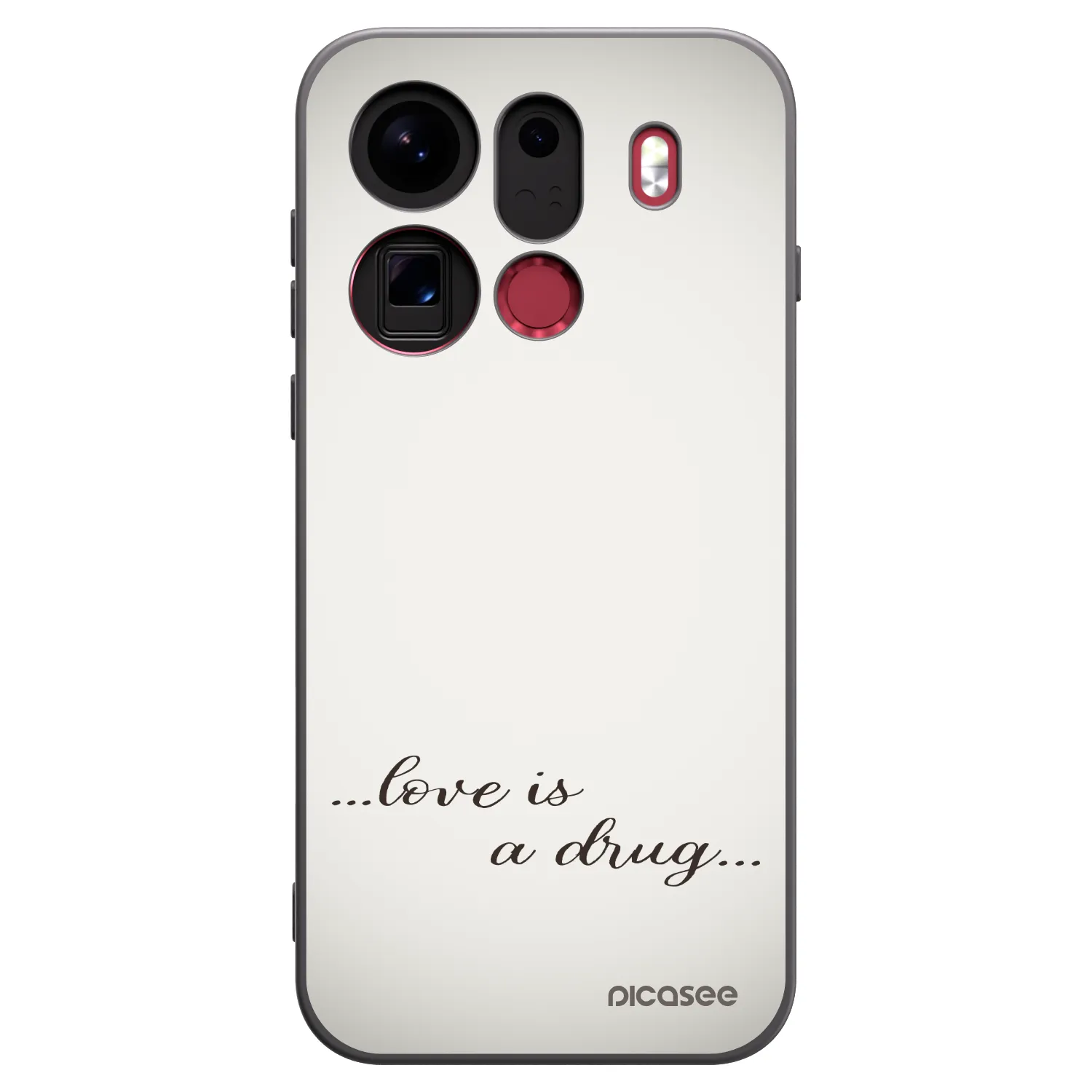 Picasee fekete szilikon tok az alábbi mobiltelefonokra OPPO Find X9 Pro - Love is a drug