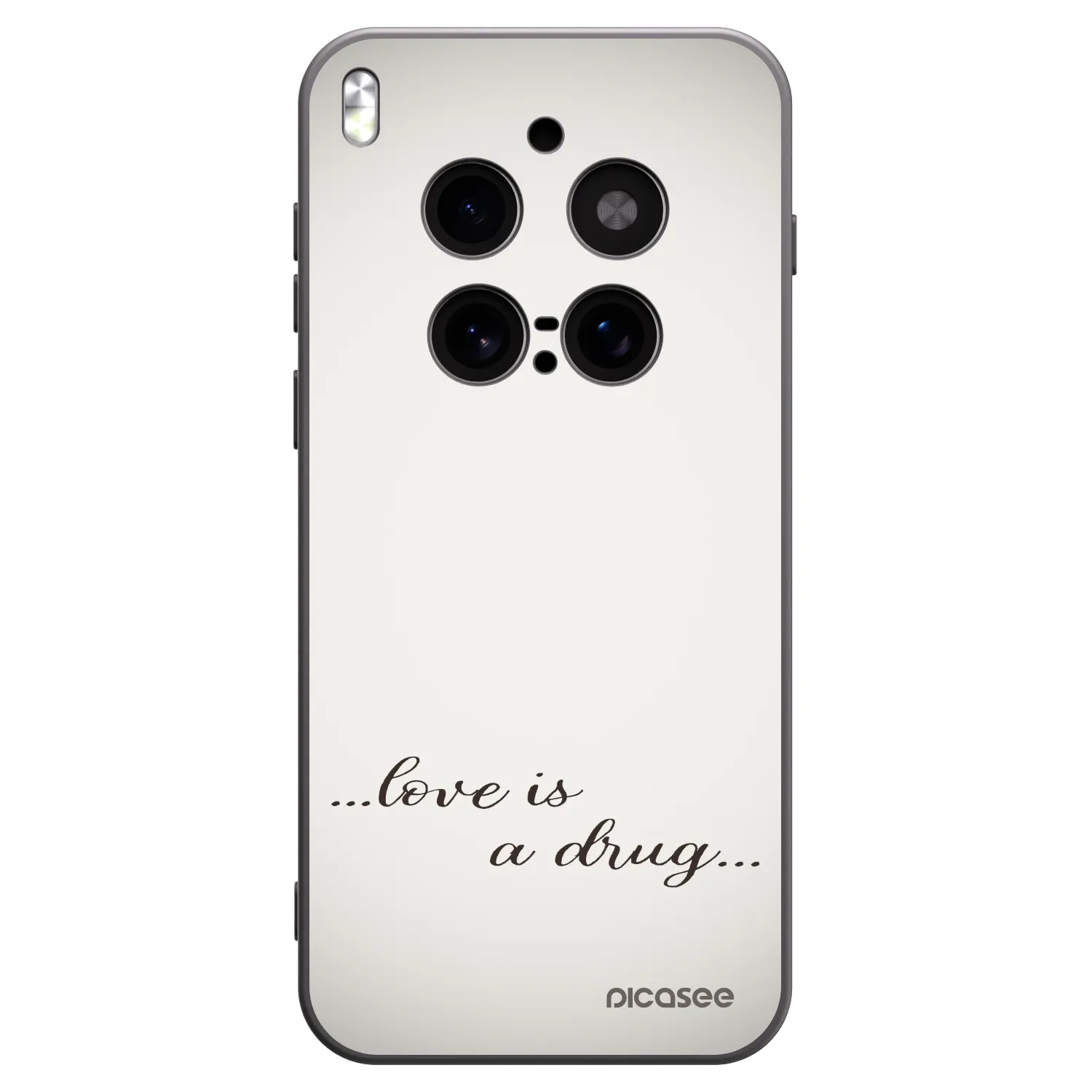 Picasee fekete szilikon tok az alábbi mobiltelefonokra Vivo X300 Pro - Love is a drug