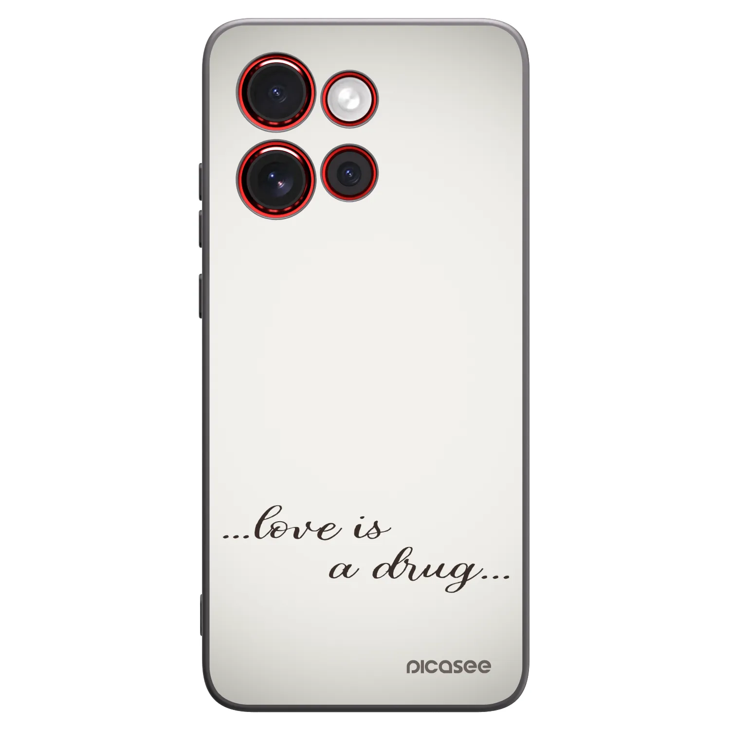 Picasee fekete szilikon tok az alábbi mobiltelefonokra Motorola Edge 60 Neo 5G - Love is a drug