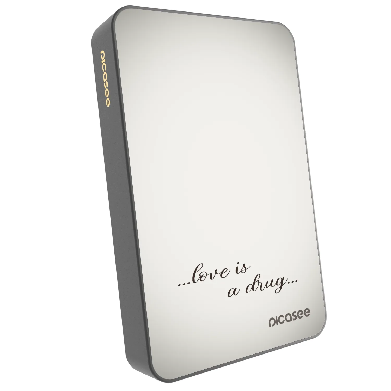 Picasee Powerbank MagSafe 10 000 mAh Szürke - Love is a drug