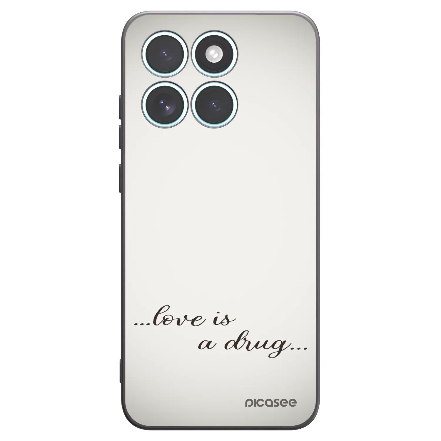 Picasee fekete szilikon tok az alábbi mobiltelefonokra Motorola Edge 70 Fusion - Love is a drug