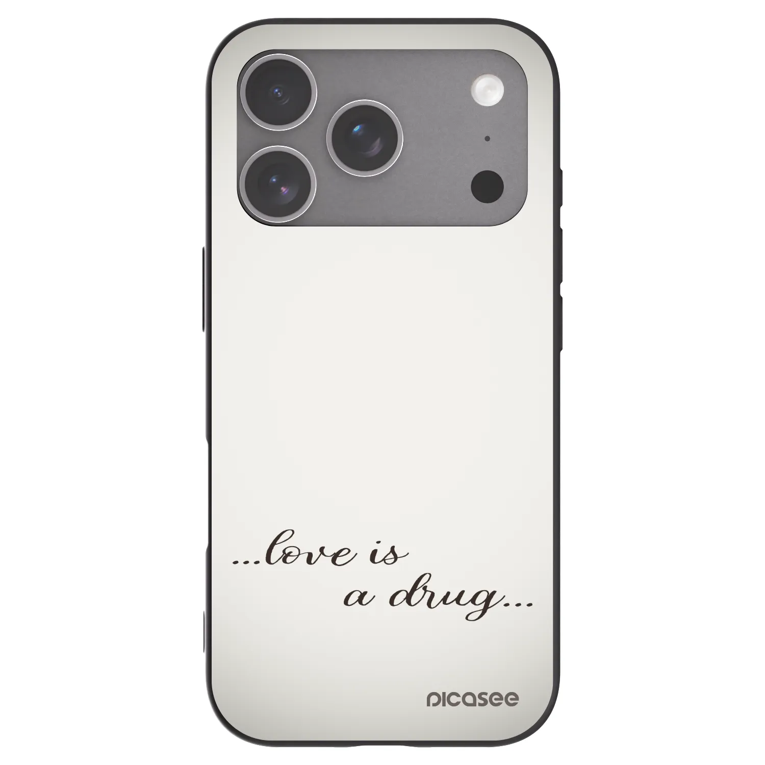 Picasee fekete szilikon tok az alábbi mobiltelefonokra Apple iPhone 18 Pro - Love is a drug