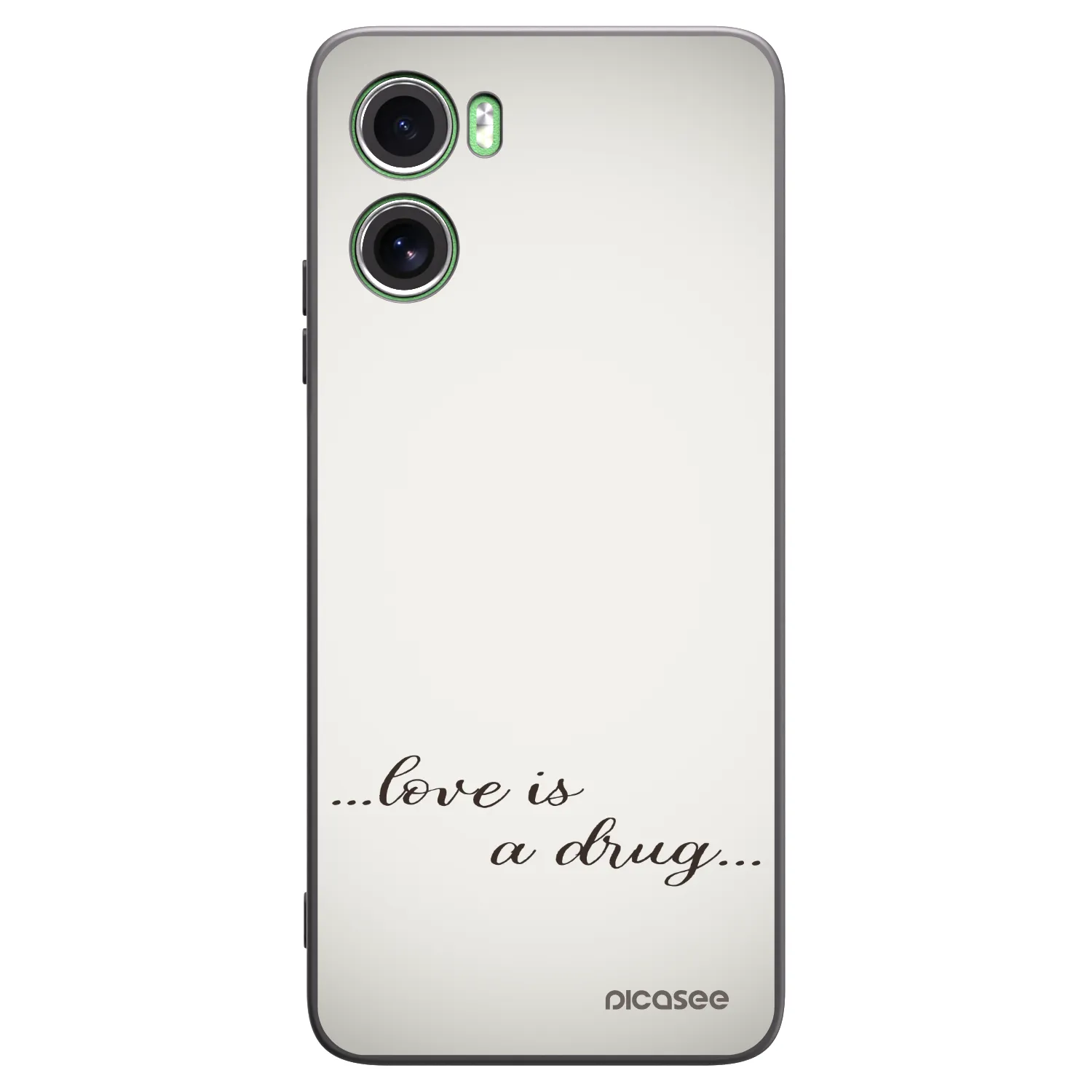 Picasee fekete szilikon tok az alábbi mobiltelefonokra Motorola Moto G06 - Love is a drug