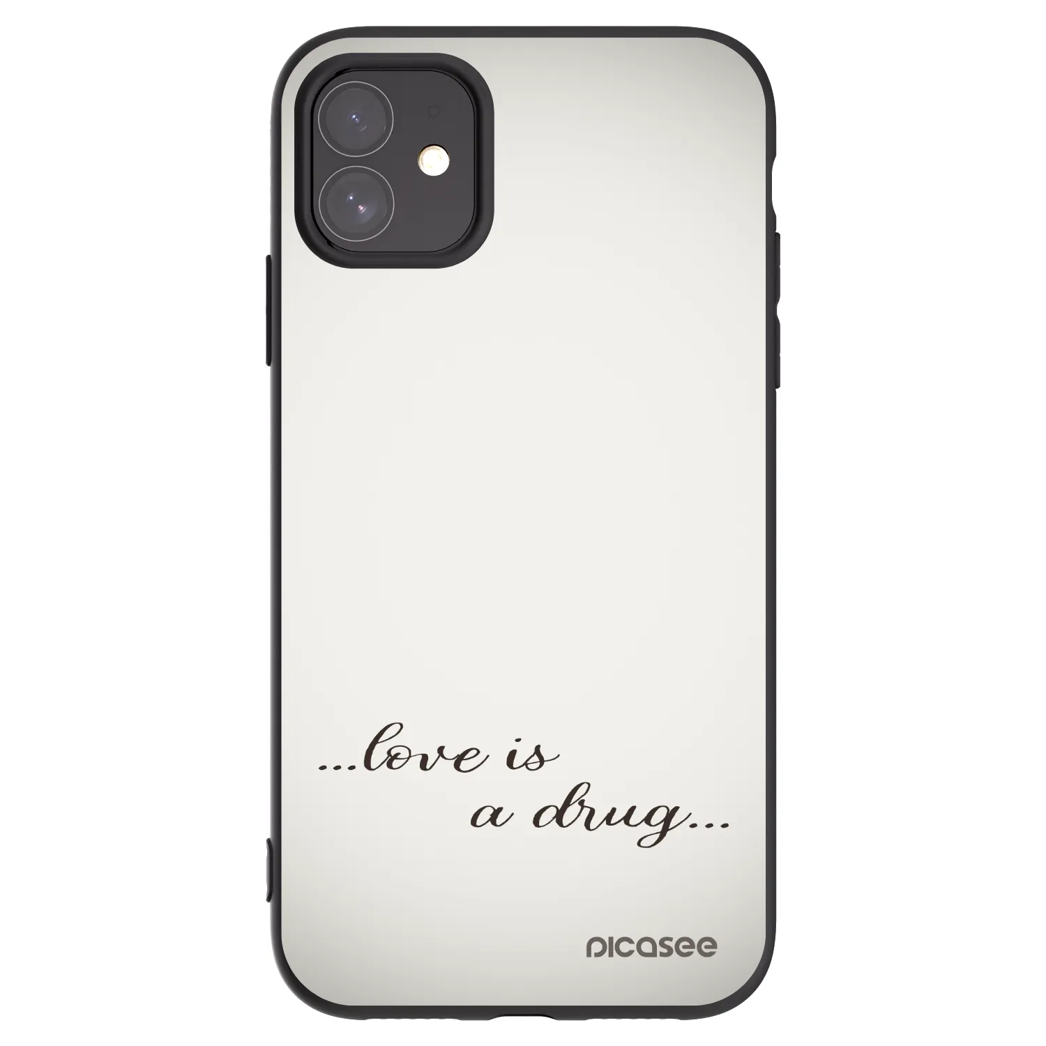 Picasee fekete szilikon tok az alábbi mobiltelefonokra Apple iPhone 11 - Love is a drug