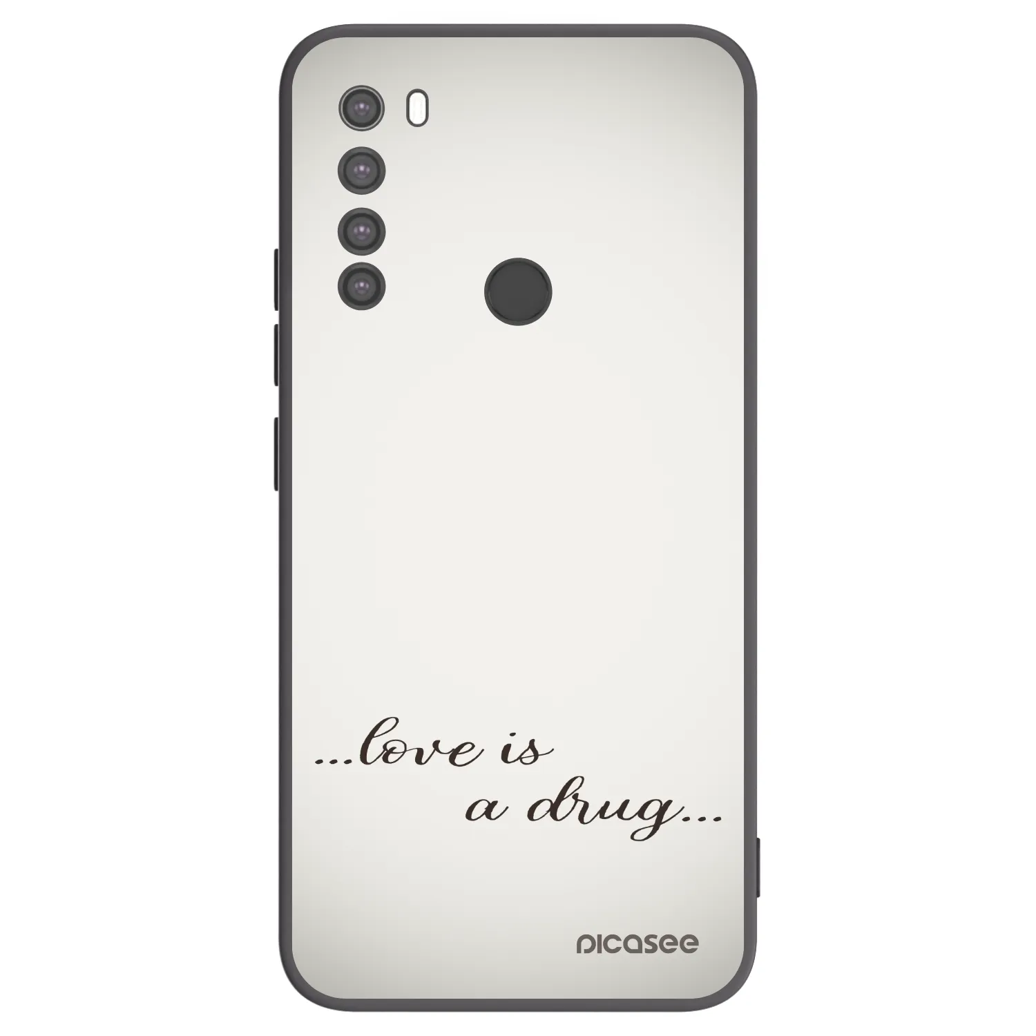 Picasee fekete szilikon tok az alábbi mobiltelefonokra Xiaomi Redmi Note 8 - Love is a drug