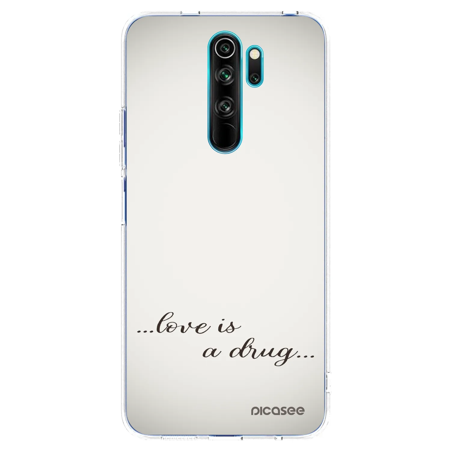Picasee átlátszó szilikon tok az alábbi mobiltelefonokra Xiaomi Redmi Note 8 Pro - Love is a drug