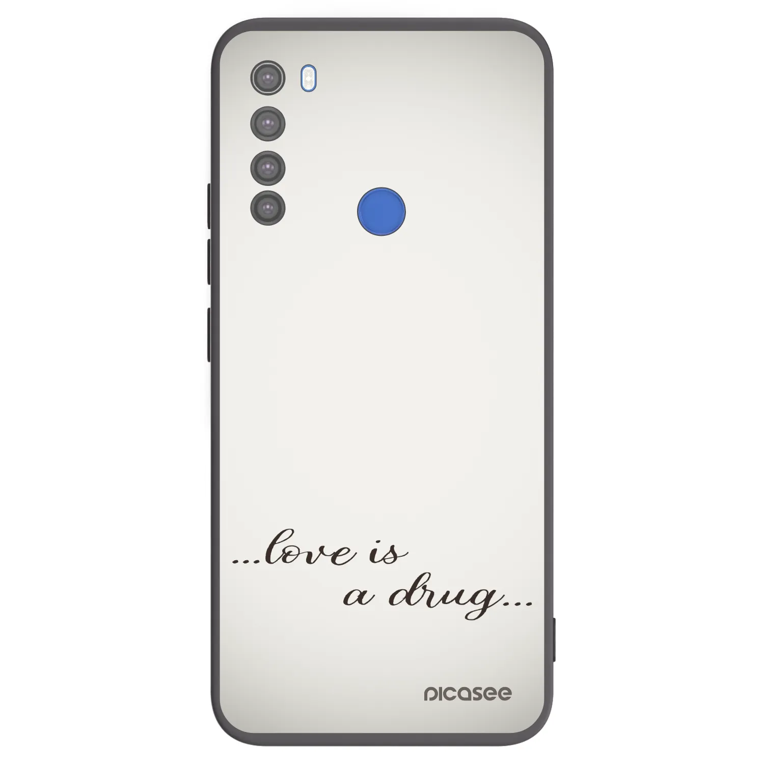 Picasee fekete szilikon tok az alábbi mobiltelefonokra Xiaomi Redmi Note 8T - Love is a drug