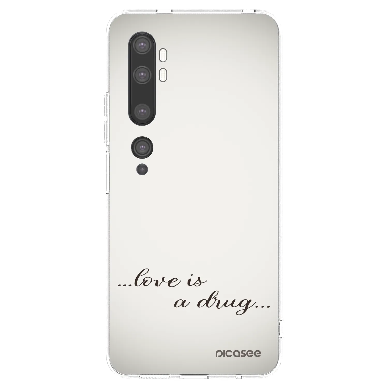 Picasee átlátszó szilikon tok az alábbi mobiltelefonokra Xiaomi Mi Note 10 (Pro) - Love is a drug