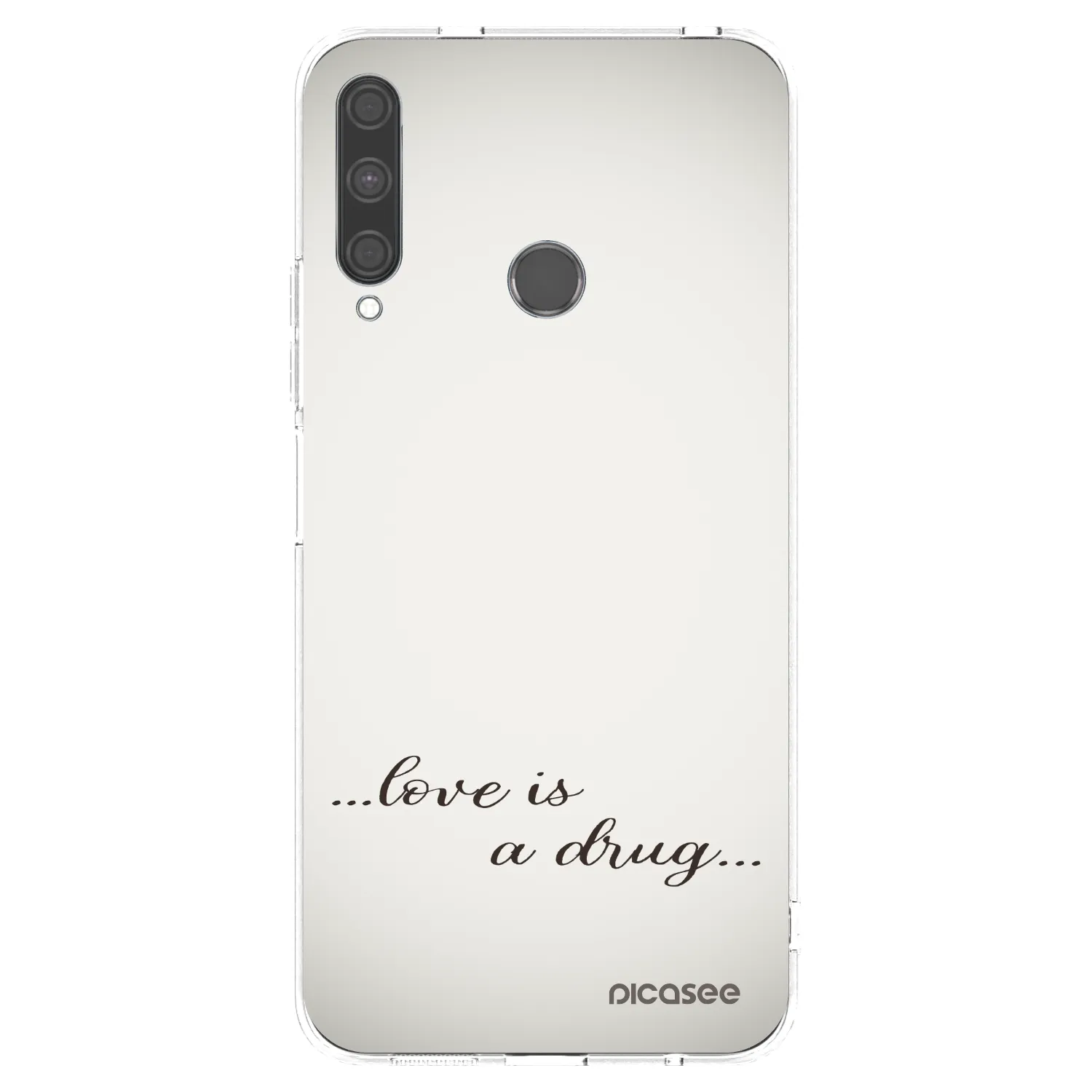 Picasee átlátszó szilikon tok az alábbi mobiltelefonokra Huawei P40 Lite E - Love is a drug