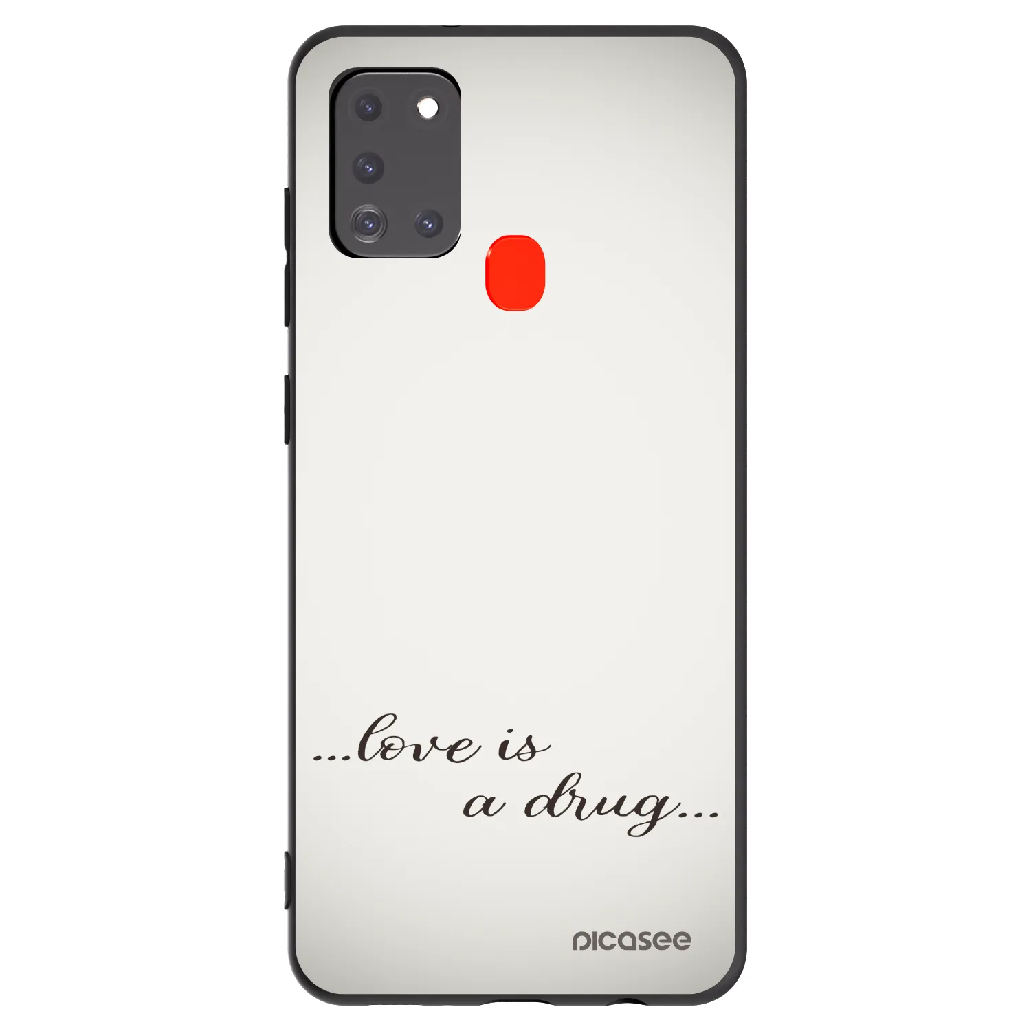 Picasee fekete szilikon tok az alábbi mobiltelefonokra Samsung Galaxy A21s - Love is a drug