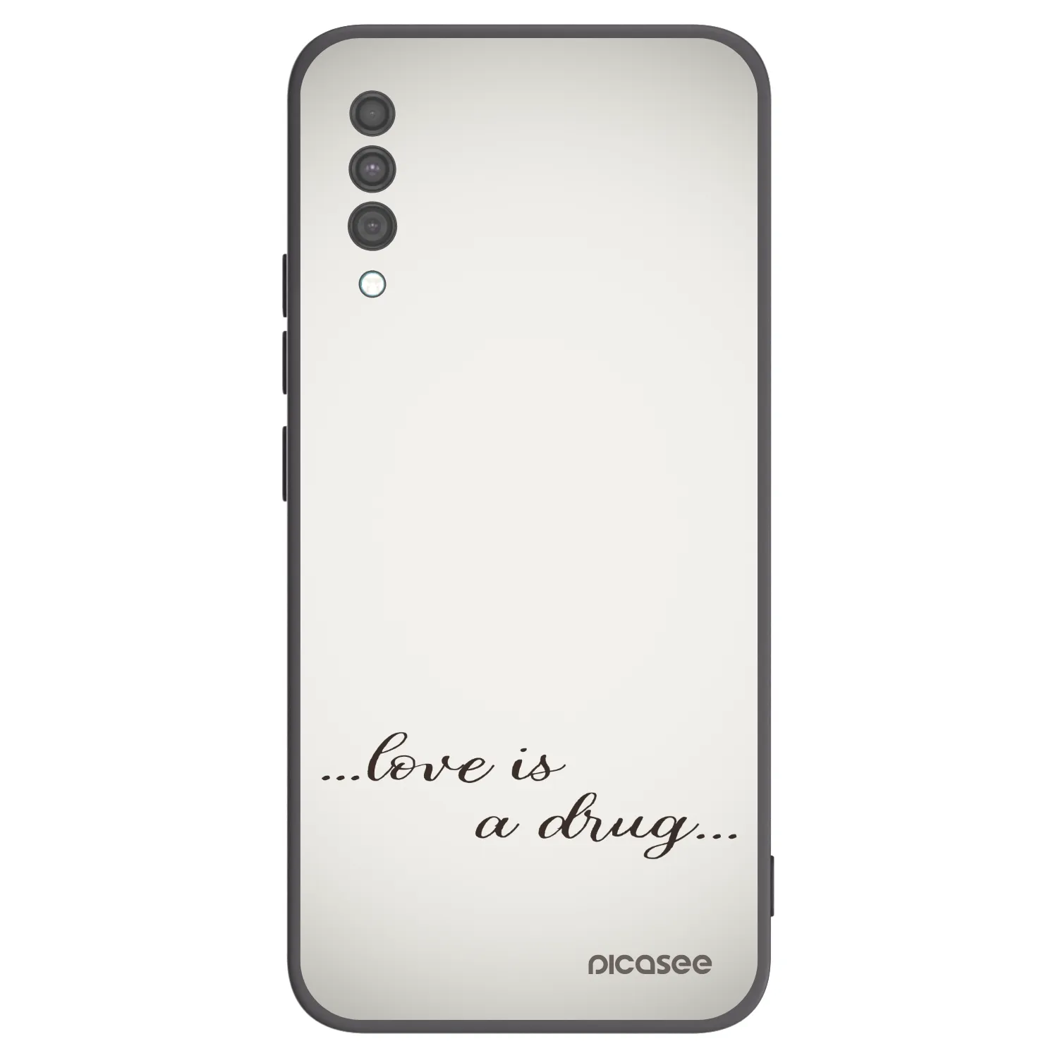 Picasee fekete szilikon tok az alábbi mobiltelefonokra Samsung Galaxy A30s A307F - Love is a drug