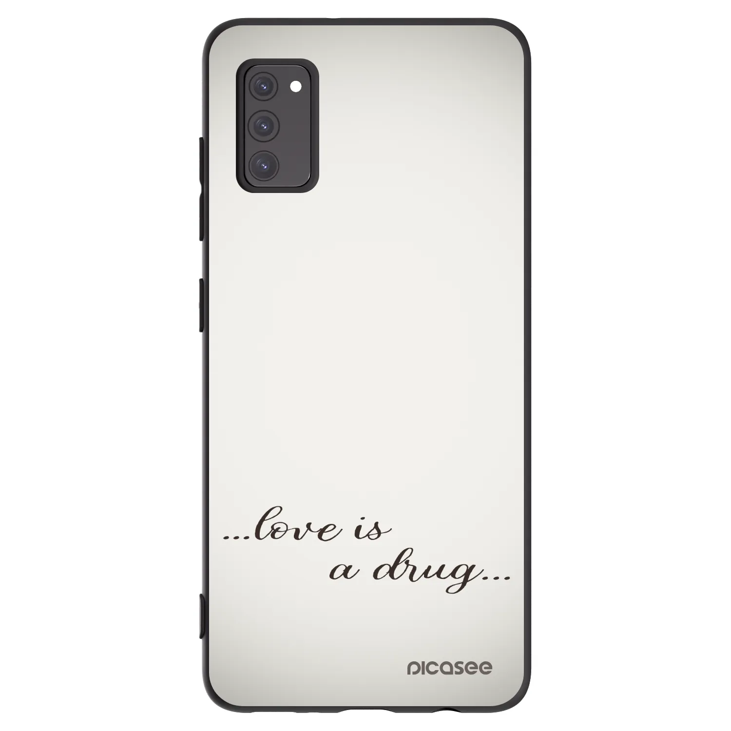 Picasee fekete szilikon tok az alábbi mobiltelefonokra Samsung Galaxy A41 A415F - Love is a drug