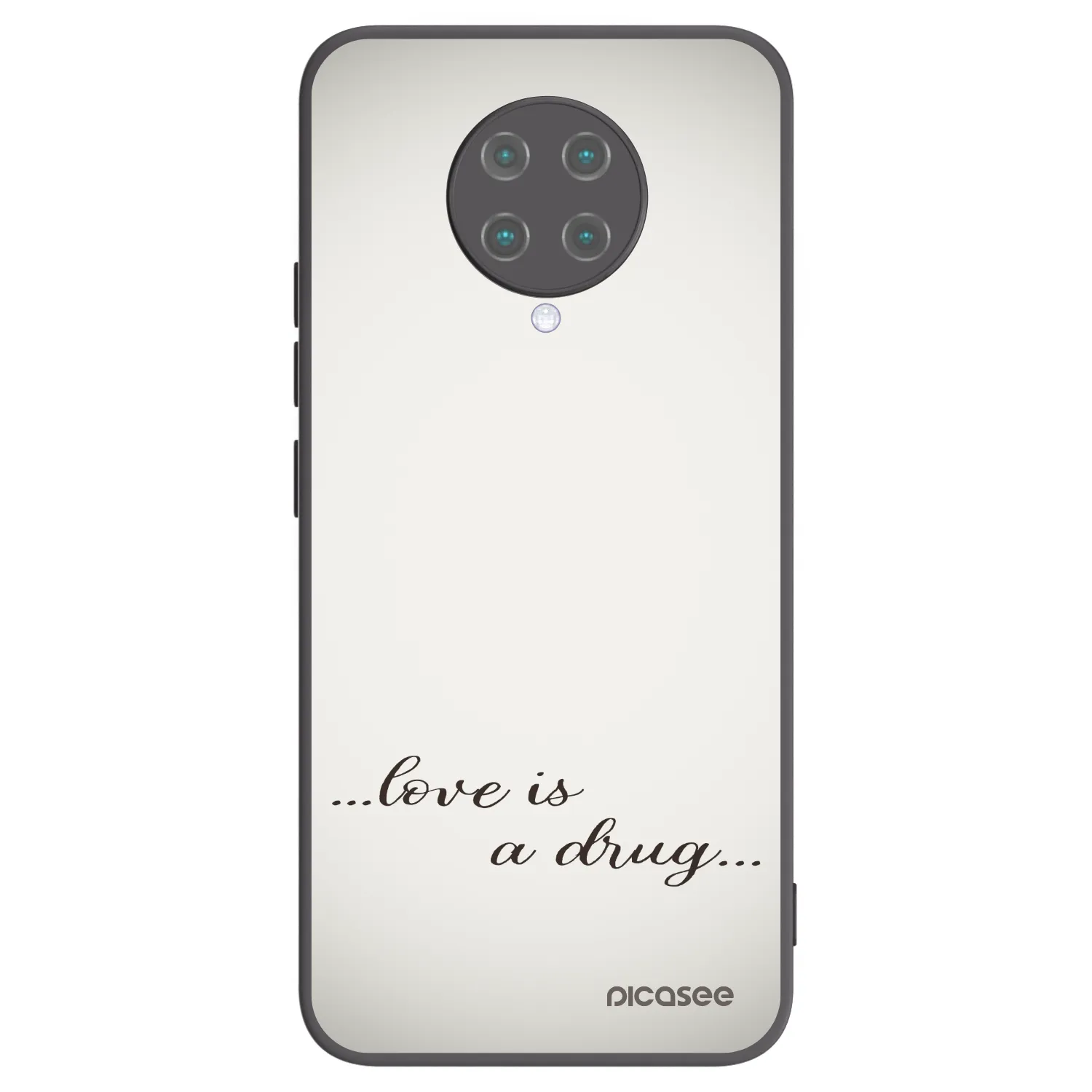 Picasee fekete szilikon tok az alábbi mobiltelefonokra Xiaomi Poco F2 Pro - Love is a drug