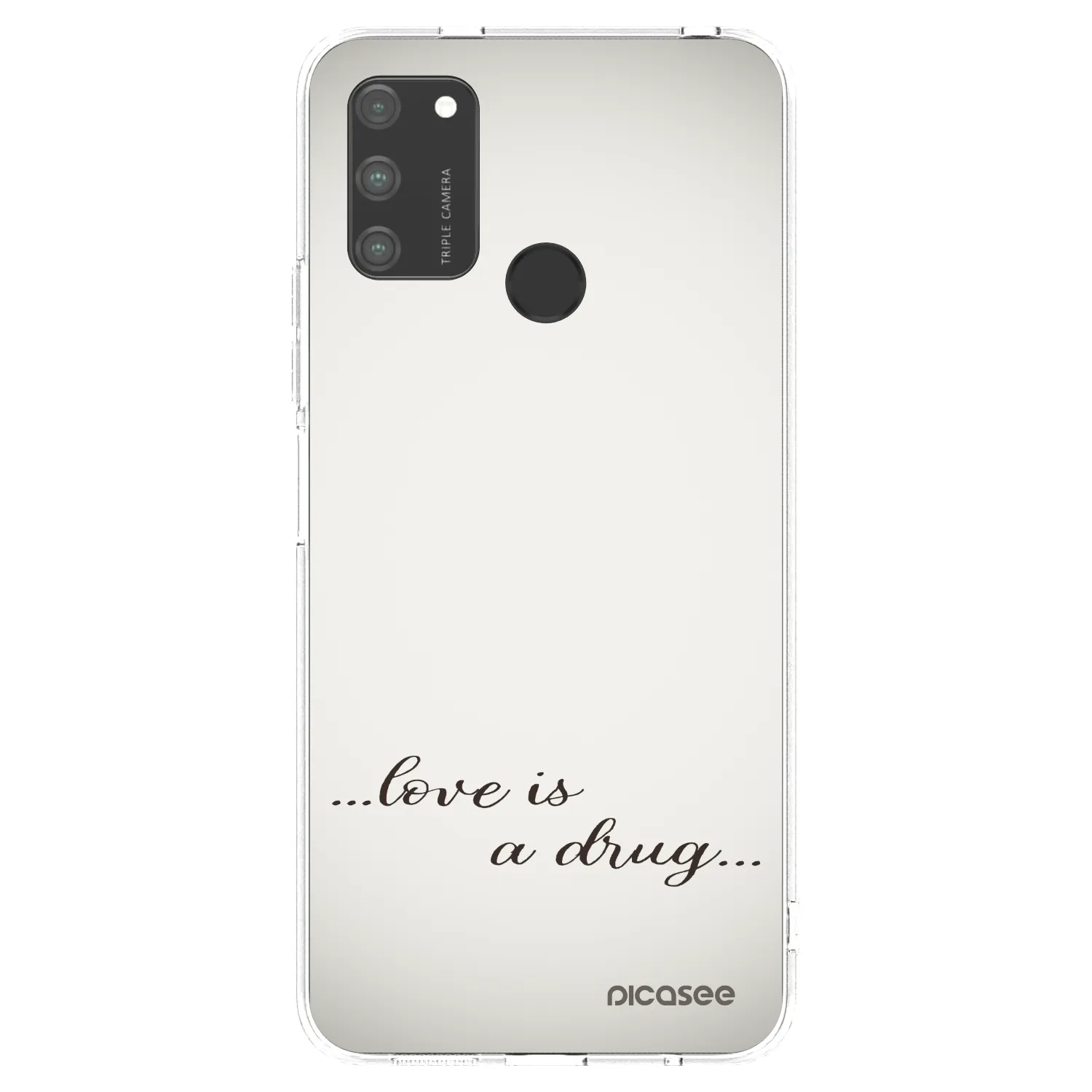 Picasee átlátszó szilikon tok az alábbi mobiltelefonokra Honor 9A - Love is a drug