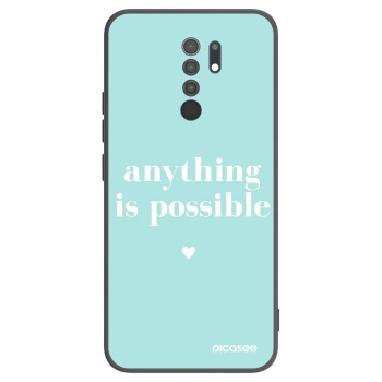 Picasee fekete szilikon tok az alábbi mobiltelefonokra Xiaomi Redmi 9 - Anything is possible
