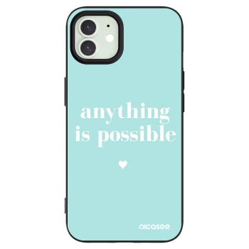 Picasee fekete szilikon tok az alábbi mobiltelefonokra Apple iPhone 12 - Anything is possible