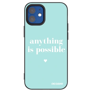 Picasee fekete szilikon tok az alábbi mobiltelefonokra Apple iPhone 12 mini - Anything is possible
