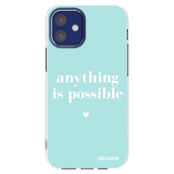 Picasee átlátszó szilikon tok az alábbi mobiltelefonokra Apple iPhone 12 mini - Anything is possible