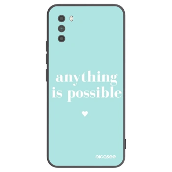Picasee fekete szilikon tok az alábbi mobiltelefonokra Xiaomi Poco M3 - Anything is possible