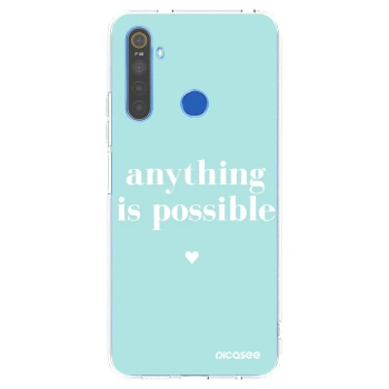 Picasee átlátszó szilikon tok az alábbi mobiltelefonokra Realme 5 - Anything is possible