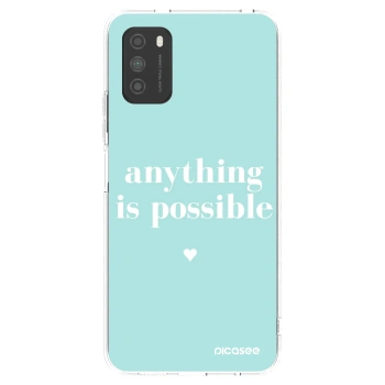 Picasee átlátszó szilikon tok az alábbi mobiltelefonokra Xiaomi Poco M3 - Anything is possible